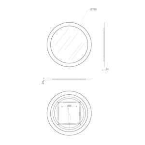 75cm <b>Round</b> LED <b>Mirror</b> with Backlit Sandblasting Modern <b>Bathroom</b> Accessory - Product Image 5