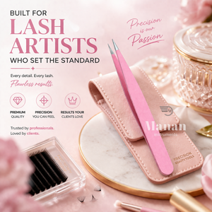 Pink Eyebrow Tweezers Stainless Steel <b>Pointed</b> Tip Precision Hair <b>Removal</b> Fine Tip Anti Slip - Product Image 6