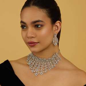 Zircon Necklace 177092 Elegant <b>Wedding</b> <b>Accessory</b> with Dazzling Zircon Stones - Product Image 1