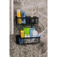Banyor Zelfklevend Aanrecht Kruidenrek Kast Organizer, 2-delige Keuken Organizer Plastic