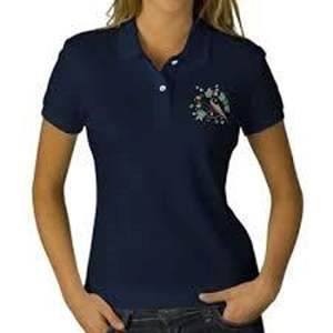 T-shirt pour femme en coton doux 100%, taille plus, respirant, confortable, devant uni, impression personnalisée en couleur, col roulé tendance - Product Image 5