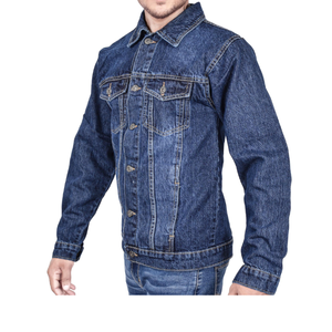 Chaqueta Vaquera de Mezclilla para Hombre, Talla Grande, Personalizada, de Alta Calidad, Estilo Casual Urbano, Abrigo de Algodón con Decoración de Botones para Invierno, OEM - Product Image 3
