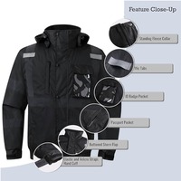 Veste de travail de sécurité réfléchissante pour hommes de haute qualité 100% vestes en polyester vêtements de travail prend en charge la veste de sécurité OEM avec logo personnalisé