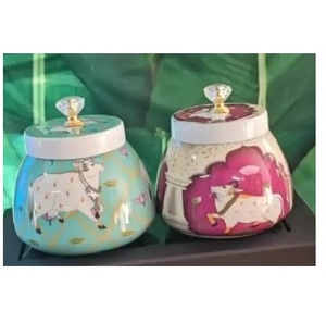 Juego de 2 Recipientes para Dulces, Especias y Miel, de Metal Esmaltado, de Alta Calidad - Product Image 1