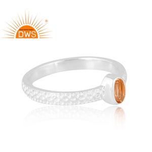 แหวนพลอยซิทรีนธรรมชาติสีเงินสเตอร์ลิง925ดีไซน์ทันสมัยเครื่องประดับออกแบบได้ตามต้องการของขวัญสำหรับผู้หญิงสำหรับผู้หญิงสำหรับเธอ - Product Image 4