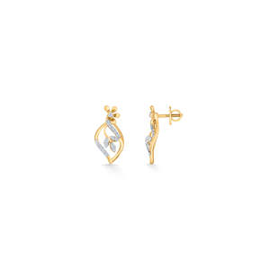 Pendientes de Oro Amarillo con Diseño de Flor de Vid y Detalles de Diamantes para Mujer - Product Image 5