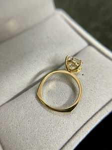 แหวนหมั้นเพชรหรือเพชรโมอิสซาไนต์ทรงรีขนาด14K ของขวัญแต่งงานทำด้วยมือทำจากทองคำแท้2.50กะรัต - Product Image 6