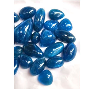 28 Uds apatita azul Natural 12mm-23mm cabujón ovalado de trillón de pera 221 Gms lote tamaño libre forma de mezcla piedras preciosas sueltas para joyería - Product Image 1