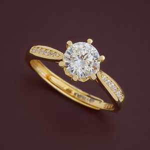 Bague pour femme en argent 92,5, bijoux fins, plaqué rhodium, zircon rond taille brillant, sertissage pavé, idée cadeau de fiançailles 176648 - Product Image 1