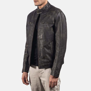 Chaqueta de Cuero Personalizada de Diseño Nuevo 2026, Transpirable, de Alta Calidad, de Piel de Cordero Genuina, Chaqueta de Motociclista para Hombre - Product Image 4