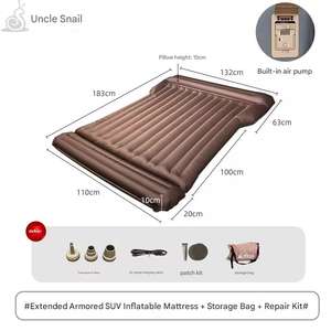 Matelas pneumatique de voiture pliable portable pour siège arrière de voiture en tissu Oxford double face en gros - Product Image 6