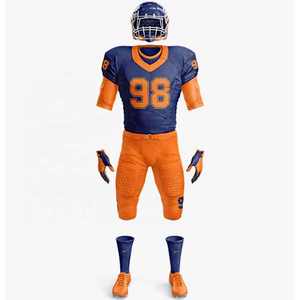 Camisetas de fútbol americano personalizadas al por mayor, uniformes hechos en fábrica, impresión por sublimación, tela suave y transpirable de secado rápido Oem Odm - Product Image 2