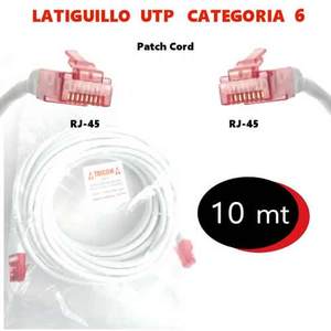 Câble de raccordement RJ45 Cat6 de 10 m, conducteur en cuivre, isolation en PVC - Product Image 1
