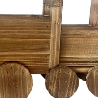 Miho Maison et Jardin, Vente en gros d'usine, Pot de fleurs en bois style train pour la décoration du jardin et de la maison