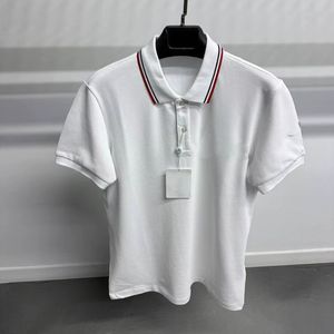 T-shirt uni pour homme 100 % coton tissé, manches courtes, col en V, décontracté, respirant, écologique, OEM ODM, logo personnalisé, étiquette privée sur le devant - Product Image 1