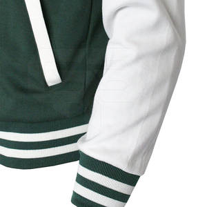 Hommes de haute qualité coton Baseball College Letterman veste sur mesure hiver Stand long vêtements polaire tissu High Street nouveau - Product Image 3