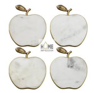 Sous-verres en verre et métal martelé, sous-verres au design fantaisie, sous-verres en métal doré, sous-verres au look admirable, sous-verres avec bordure dorée - Product Image 4