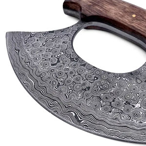 Commandes en gros personnalisées OEM ODM Service industriel professionnel japonais Pizza Hache faite à la main en acier inoxydable fait en bois - Product Image 4