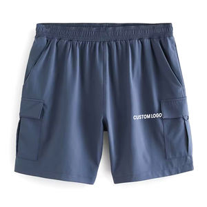 Pantalones de jogging de nailon con bolsillo Logotipo personalizado Pantalones cortos de entrenamiento de verano para hombres Estilo sólido Casual por Elegant Sports - Product Image 1