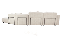 Ensemble de canapés de luxe moderne, durable et confortable pour villa, école, appartement, salon – Chaise longue élégante, couleur personnalisable, en bois de pin pour la maison