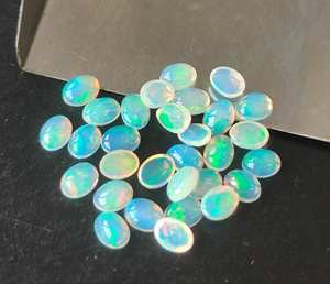 3x4mm-10x14mm โอปอลเอธิโอเปียนธรรมชาติทรงวงรีทรงหลังแบนทรงหลวมโอปอลอัญมณีคุณภาพสูงสำหรับการทำเครื่องประดับ - Product Image 3