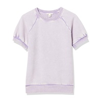 Ensemble 2 pièces tendance 2024 : Short cycliste délavé à l'acide et T-shirt pull coupe droite, pour femme, automne, écoresponsable