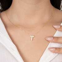 Pendentif personnalisé en or massif avec lettre bulle 3D et breloque diamant, collier en or massif avec diamant de laboratoire, cadeau d'anniversaire pour femme, maman