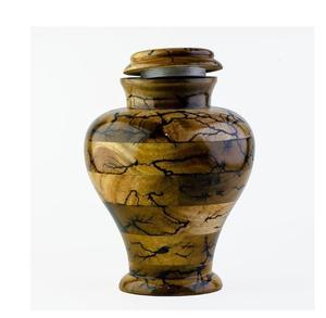 Urnas funerarias de madera para cenizas humanas Gran Fractal Burning Turn Urnas de cremación para adultos Tapa roscada Mezcla de resina Contenedor de cenizas de mascotas - Product Image 4