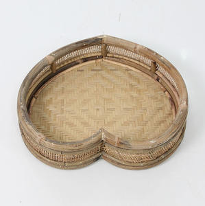 Plateau coeur en rotin - Product Image 3