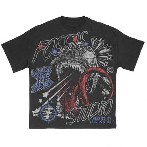 Camisetas gráficas vintage de algodón 100% para hombre, 260 Gsm, pantalla de seda pesada y estampado DTG de punto, ajuste Extragrande - Product Image 2