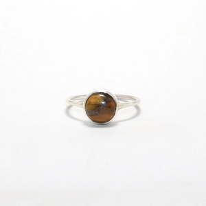 Superventas, venta al por mayor, anillo de piedras preciosas de ojo de tigre Natural de Plata de Ley 925, joyería apilable hecha a mano - Product Image 1