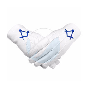 Meilleure vente Gants maçonniques confortables de couleur unie Taille personnalisée fabriqués en coton durable respirant écologique toutes saisons décontracté - Product Image 3