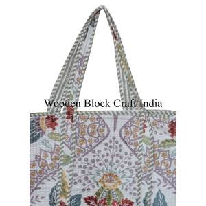 Sac fourre-tout en coton surdimensionné à prix de gros pour femmes, sac à bandoulière bohème pour la plage, sac de shopping durable avec poignées confortables - Product Image 3