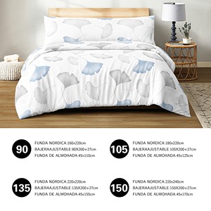 Set copripiumino 3 pezzi 100% poliestere con lenzuolo con angoli e federe, motivo vegetale, stile semplice per uso domestico - Product Image 4