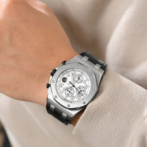 Montre de luxe originale 2025, étanche, en acier inoxydable, avec bracelet gratuit, affichage de la puissance de stockage, largeur du bracelet 20 mm, affichage de plongée - Product Image 4