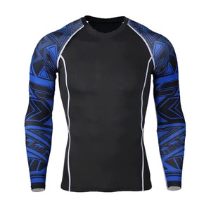 Premium Quality Men's Slim Fit Knitted Rash Guard <b>Compression</b> <b>Shirt</b> for Yoga Fitness-Lightweight Soft Stretch - Product Image 1