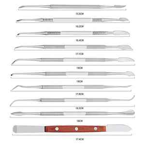 Juego de 10 piezas Kit de tallado de cera Cuchillo de escultura quirúrgica dental Kit de herramientas de Instrumentos dentales - Product Image 5