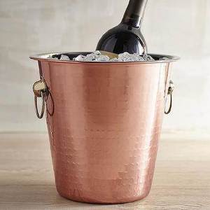 Cobre Diseño de lujo Decoración al por mayor Diseño de lujo Clásico Metal Vino Cubos de hielo Cubo Champing al precio más barato - Product Image 3