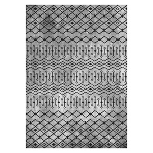 Tapis de salon en chenille gris anthracite moderne et vintage, imprimé numériquement, lavable en machine, antidérapant - RUGS DEPOT LXDP-0744 (vente en gros) - Product Image 1