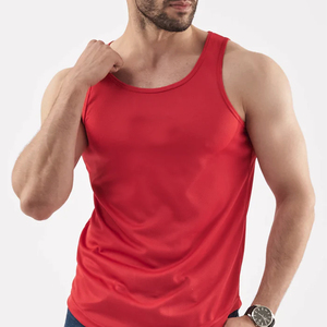 Débardeurs et maillots de sport personnalisés pour hommes, 100 % coton respirant, tricotés, style streetwear, 180 g - Product Image 5