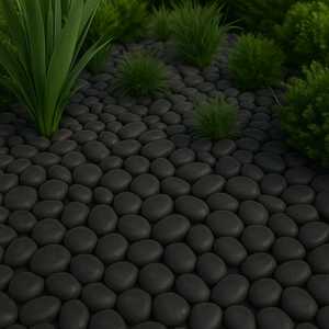 Nero 2-5cm ciottoli e ciottoli 80 pz plastica arrotondati opachi pietre per vasi acquari giardini - Product Image 3