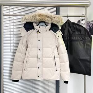 0057 <span class=keywords><strong>Parka</strong></span> di Lusso Personalizzato di Alta Qualità per <span class=keywords><strong>Uomo</strong></span> con Cappuccio in Pelliccia di Lupo, Giacca Invernale Canadese con Sacchetto Antipolvere - Product Image 2
