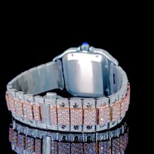Dernière conception de bijoux de mode personnalisés en acier inoxydable entièrement glacé montre-bracelet pour hommes diamants de laboratoire - Product Image 6