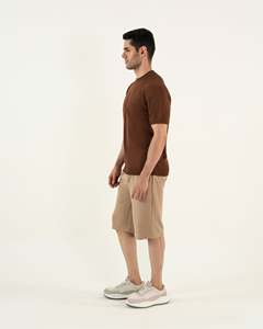 Camisetas transpirables de algodón 100% con cuello redondo para hombre, camisas de alta calidad, Color marrón para hombre - Product Image 5