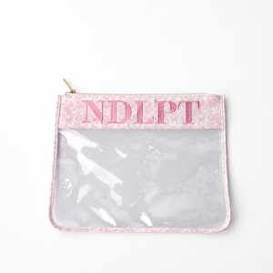 Bolsa Transparente con Cierre y Bordado Personalizado NDLPT, Diseño <span class=keywords><strong>a</strong></span> Cuadros, Floral y <span class=keywords><strong>a</strong></span> Rayas, Bolsa Organizadora de Nailon con Puntadas - Product Image 2