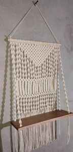 Fabricant et fournisseur d'étagères murales en bois en macramé personnalisées HHO en provenance d'Inde - Product Image 3