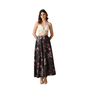 Повседневная и Классная стильная Женская Уютная Модная одежда с Морфо принтом длинная юбка для индийской этнической принадлежности по лучшим ценам