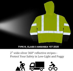 Wholesale High Visibility Waterproof <b>Reflective</b> <b>Safety</b> <b>Clothing</b> Factory Direct <b>Safety</b> Jackets Winter <b>Safety</b> Jacket - Product Image 6