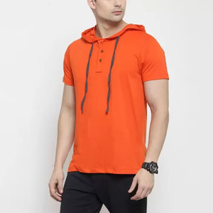 Wholesale Custom Winter Men's Hooded T-shirt Zipper Polyester/cotton Fleece Fabric Gym <b>Fashion</b> Wear Stylish logo Print - Product Image 1