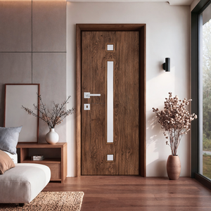 Panneau de porte de salle de bain en PVC durable, écologique, imperméable, anti-perforation, ignifuge, porte intérieure haute résistance, longue durée de vie, fiable - Product Image 1